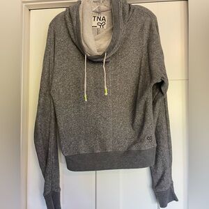 Aritzia TNA Gray Cowl Neck Hoodie